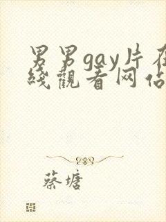 男男gay片在线观看网站