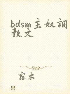 bdsm主奴调教文封面
