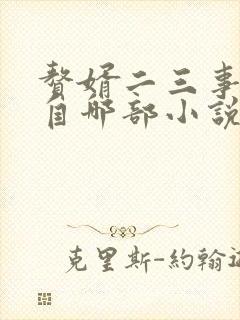 赘婿二三事改编自哪部小说