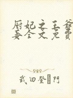 厨妃之王爷请纳妾全文免费阅读封面