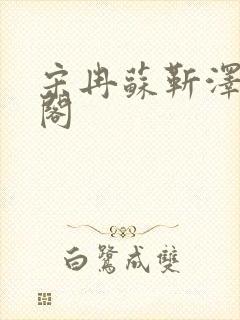 宋冉苏靳泽笔趣阁