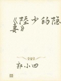 《陆少的隐婚罪妻》