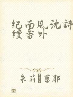 纪南风沈诗澜后续番外封面