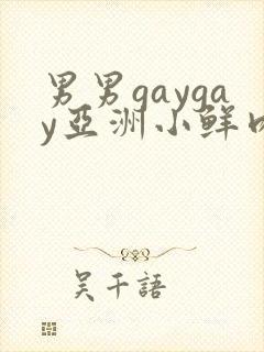 男男gaygay亚洲小鲜肉网站封面
