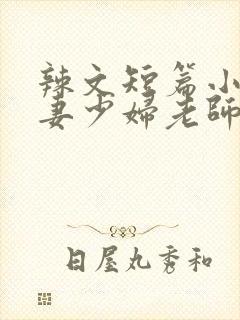 辣文短篇小说人妻少妇老师