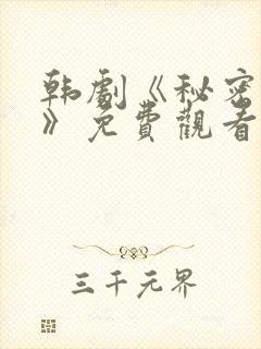 韩剧《秘密关系》免费观看全集封面
