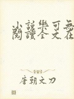 小说乐可无弹窗阅读全文在线阅读封面