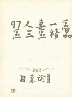 97人妻一区二区三区精品