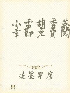 小雷胡秀英最新章节免费阅读封面
