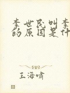 李世民叫李二凤的原因是什么封面