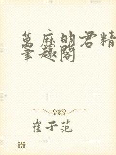 万历明君精校版笔趣阁