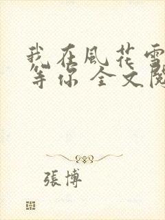 我在风花雪月里等你 全文阅读