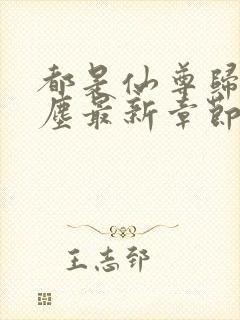 都是仙尊归来洛尘最新章节原版