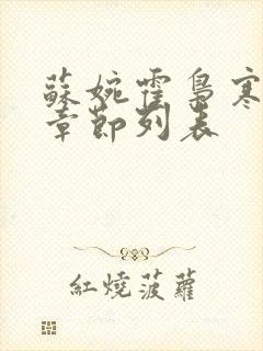 苏婉霍枭寒最新章节列表封面