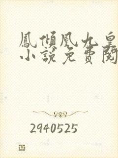 凤倾凰九皇叔的小说免费阅读