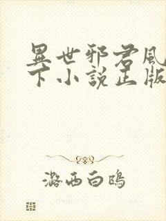 异世邪君风凌天下小说正版