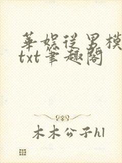 华娱从男模开始txt笔趣阁