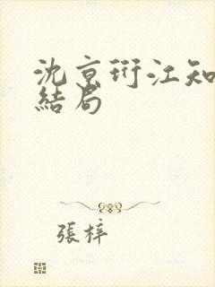 沈京珩江知薇大结局