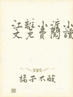 江离小渡小说全文免费阅读封面