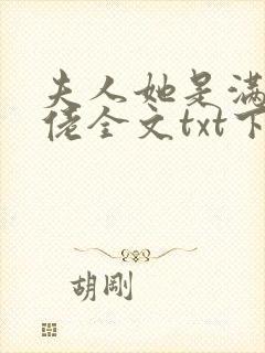 夫人她是满级大佬全文txt下载封面