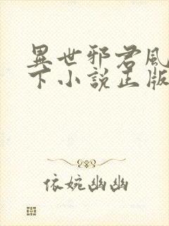 异世邪君风凌天下小说正版