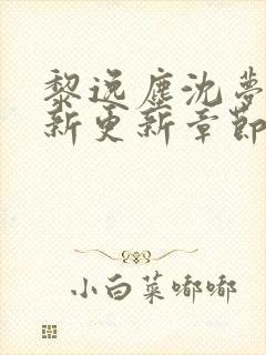 黎逸尘沈梦茹最新更新章节笔趣阁