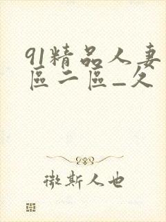 91精品人妻一区二区_久