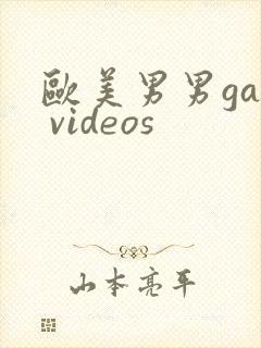 欧美男男gay videos