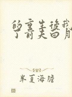 的重生后我顶替了前夫白月光