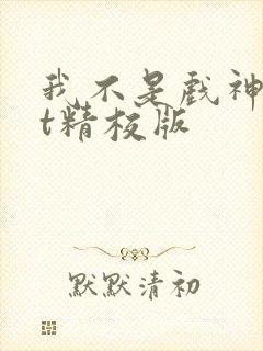 我不是戏神txt精校版