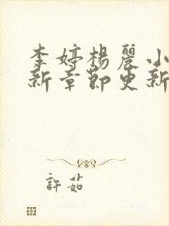 李婷杨丽小说最新章节更新时间