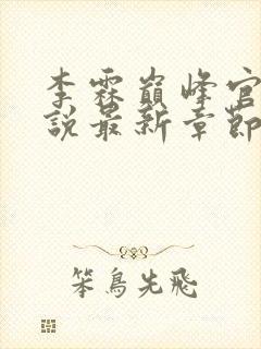 李霖巅峰官场小说最新章节更新