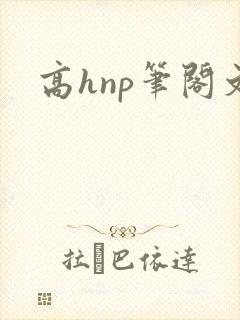 高hnp笔阁文封面