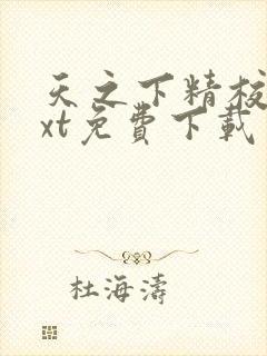 天之下精校版txt免费下载