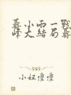 聂小雨一战三巅峰大结局聂