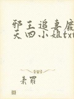 邪王追妻废材逆天四小姐txt下载