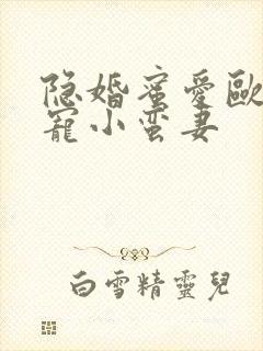 隐婚蜜爱欧少强宠小蛮妻