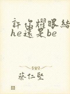 许你耀眼结局是he还是be