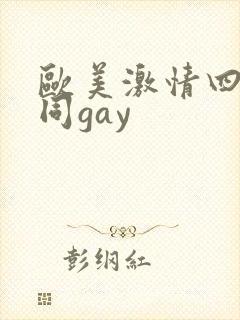 欧美激情四射男同gay