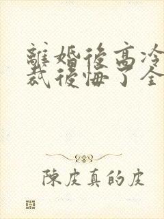 离婚后高冷女总裁后悔了全文下载封面