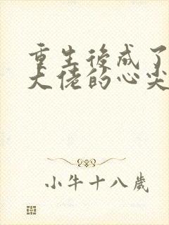重生后成了偏执大佬的心尖宠全本封面