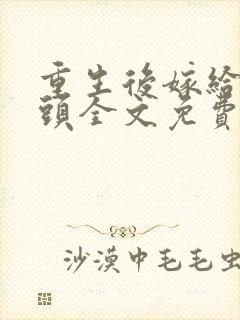 重生后嫁给死对头全文免费阅读