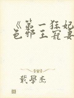 《第一狂妃:绝色邪王宠妻无度》