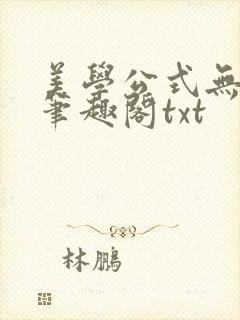 美学公式无删减笔趣阁txt封面