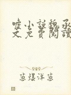嘘小说魏承泽全文免费阅读无弹窗笔趣