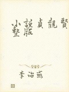 小说贞观贤王完整版封面