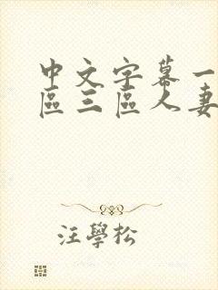 中文字幕一区二区三区人妻久久封面