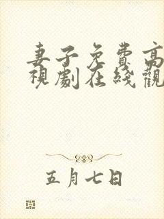 妻子免费高清电视剧在线观看韩剧