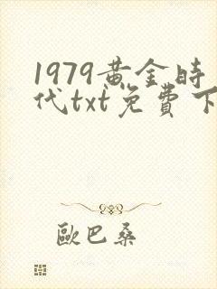 1979黄金时代txt免费下载封面