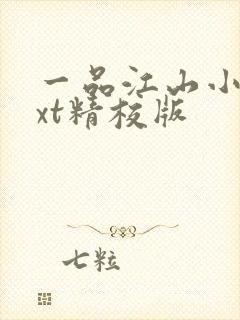 一品江山小说txt精校版